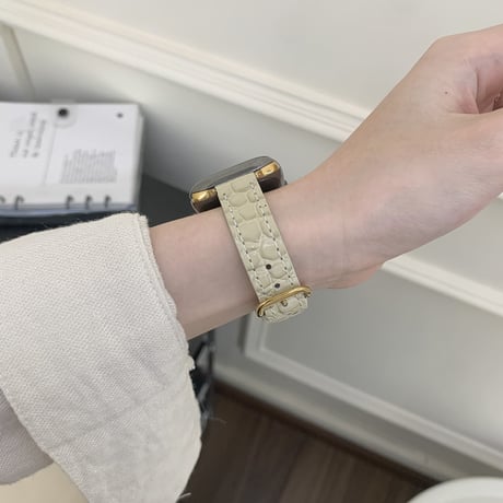 「V724」アップルウォッチバンド 革 女性 42mm/46mm apple watchバンド クロコダイル風