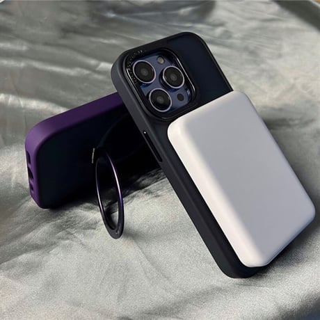 「V285」半透明 iphone14/13 magsafe対応ケース おすすめ iphone ケース スタンド 付き マット質感
