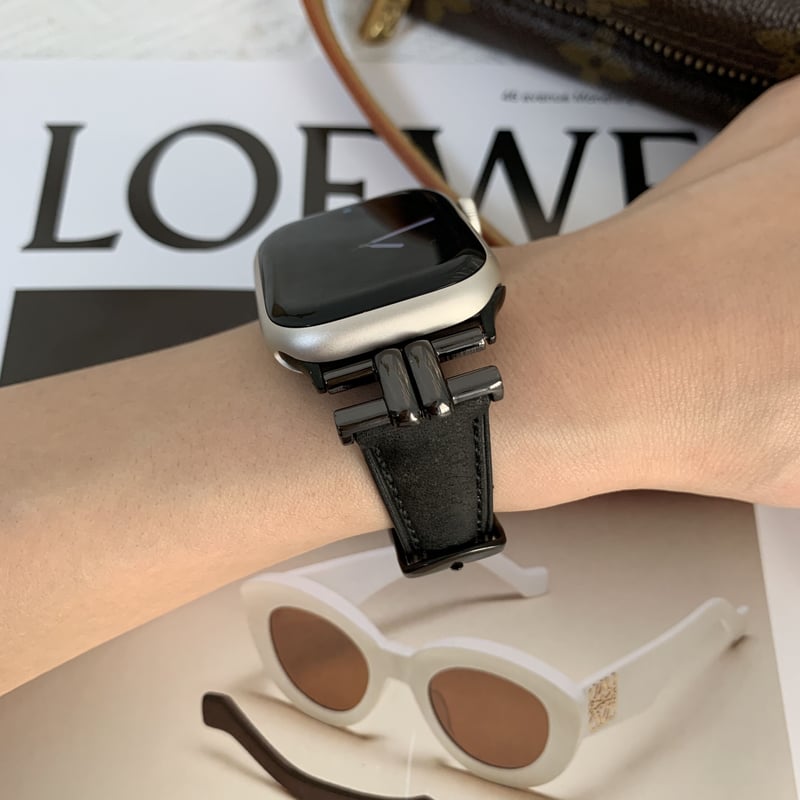 ブラック 45mm アップルウォッチバンド ラバーベルト カバー Apple  