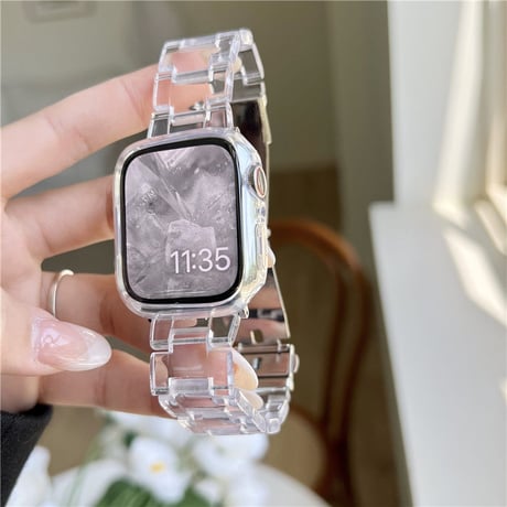 「V430」apple watch クリア バンド おしゃれ アップル ウォッチ バンド 人気 男性