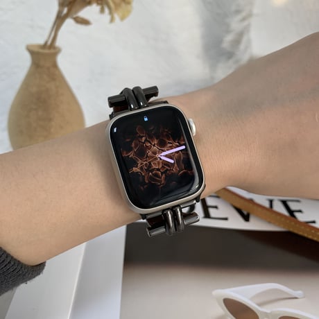 「V380」アップル ウォッチ 黒 に 合う バンド apple watch レザー バンド 男性 人気