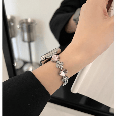 「V718」四葉のクローバー apple watchバンド 女性 アップル ウォッチ バンド ブレスレット