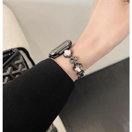 「V718」四葉のクローバー apple watchバンド 女性 アップル ウォッチ バンド ブレスレット