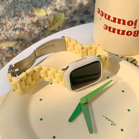 「V432」apple watch バンド 可愛い 樹脂 アップルウォッチバンド+ケース 2点セット おしゃれ