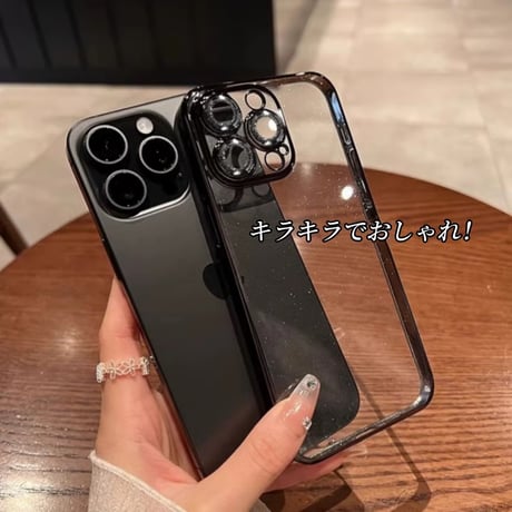 「V608」キラキラ ケース iphone15/15pro カメラ保護 iphone クリア ケース おしゃれ