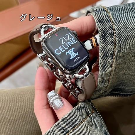 「V546」アップル ウォッチ バンド レザー 女性 apple watch ultra バンド おしゃれ ブレスレット