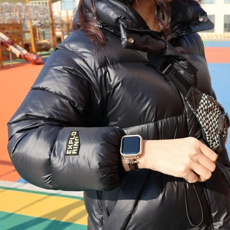 「V307」アップル ウォッチ バンド 女性 人気 apple watch フレーム 2点セット