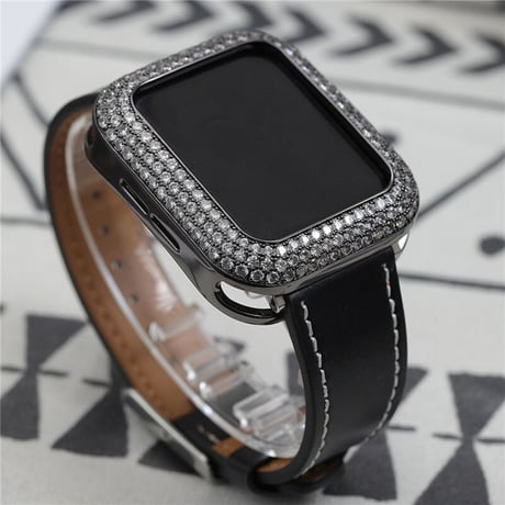「V330」キラキラ アップルウォッチカバー＋バンド 2点セット  apple watch レザーバンド 高級 おしゃれ
