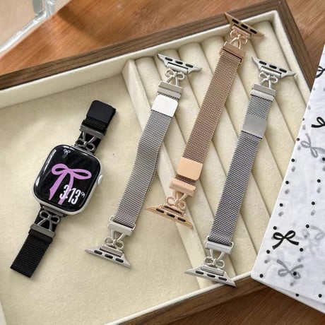 「V742」アップルウォッチ バンド 女性 蒸れない apple watch マグネット バンド かわいい