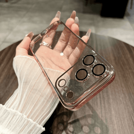 「V438」カメラフィルム付き  iphone17/17air/16/16pro ケース メタリック シルバー iphone15 ケース キラキラ おしゃれ