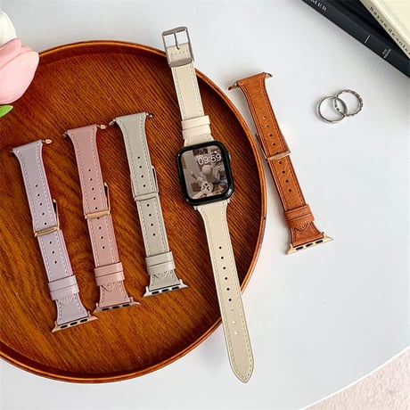 「V182」くすみカラー apple watchバンド 本革レザー アップルウォッチ series8/SE/新型Ultra 交換ベルト おしゃれ
