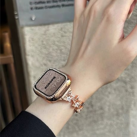「V662」アップル ウォッチ バンド キラキラ apple watchバンド かわいい ブレスレット カバー付き