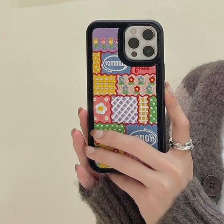 「V123」刺繡 iphone15/14pro ケース かわいい 女子 iphone13promax iphone12/11ケース 韓国 2022 秋冬