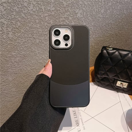 「V583」スマホケース バイ カラー iphone15/14 ケース シンプル おしゃれ