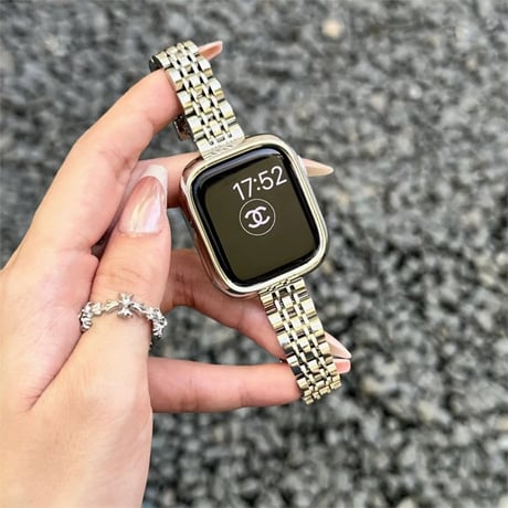 「V730」アップル ウォッチ ステンレス バンド apple watchバンド 女性 細め アップルウォッチカバー付き