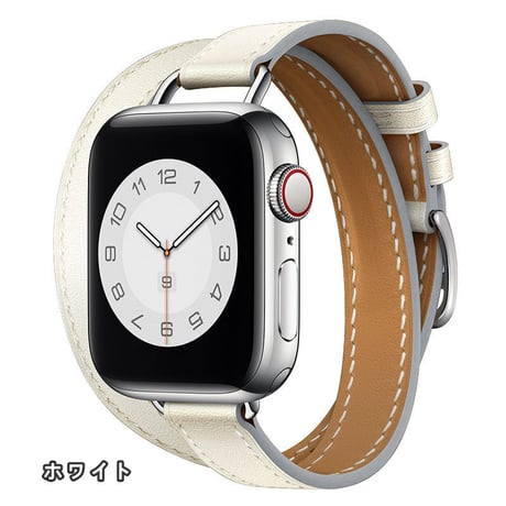 「V060」アップル ウォッチ バンド 二 重 巻き 細い apple watch series SE 7 8 Ultra 対応  レザーバンド  おしゃれ