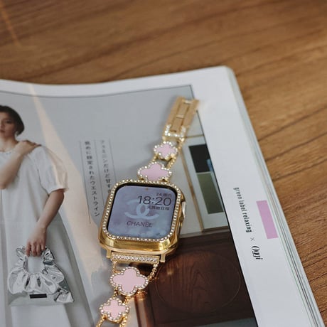 「V476」四葉のクローバー apple watch バンド かわいい アップル ウォッチ ブレスレット