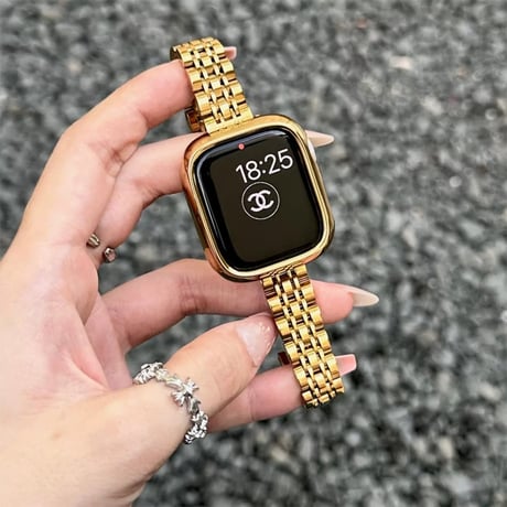 「V730」アップル ウォッチ ステンレス バンド apple watchバンド 女性 細め アップルウォッチカバー付き