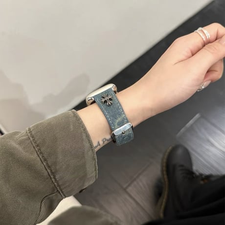 「V612」アップル ウォッチ バンド デニム apple watch バンド おしゃれ