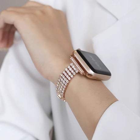 「V058」キラキラ アップルウォッチ バンド ジュエリー apple watchバンド カバー セット