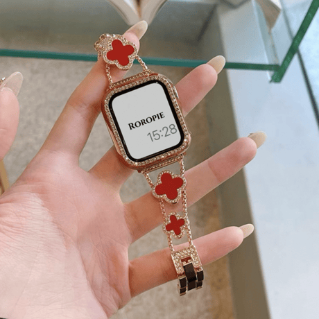 「V476」四葉のクローバー apple watch バンド かわいい アップル ウォッチ ブレスレット