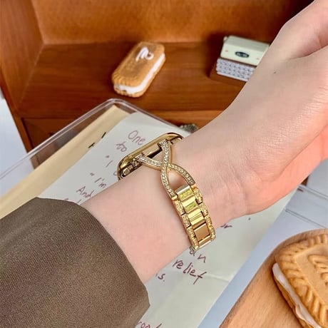 「V548」アップル ウォッチ バンド 女性 キラキラ apple watch バンド＋カバー2点セット かわいい ブレスレット
