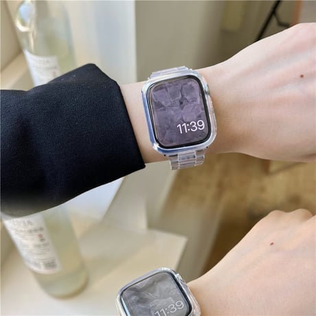 「V430」apple watch クリア バンド おしゃれ アップル ウォッチ バンド 人気 男性