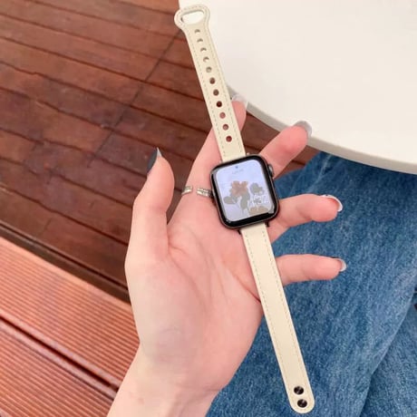 「V325」apple watch レザー バンド 細い アップル ウォッチ バンド 女性 人気