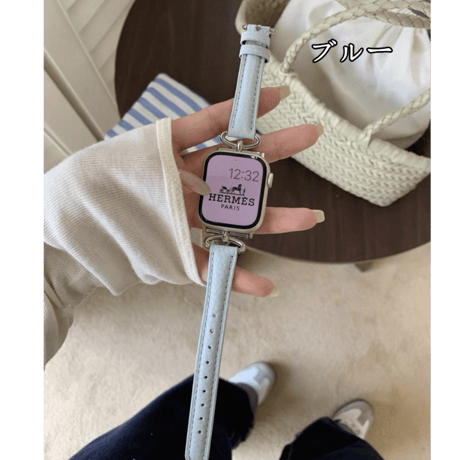 「V708」アップル ウォッチ レザー バンド 女性 apple watch バンド 細い