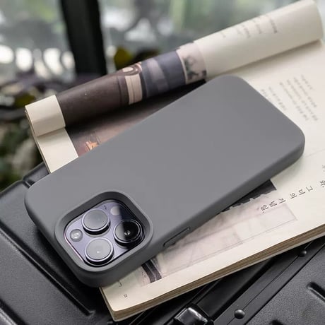 「V301」液体シリコン iphone14pro パープルに合うケース シンプル iphone13/12proケース 可愛い 耐衝撃