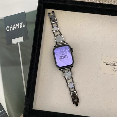 「V680」apple watch バンド 可愛い ハート アップルウォッチ 42mm/46mm 交換ベルト 女性