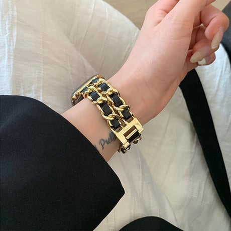 「V385」アップル ウォッチ 黒 バンド 女性 apple watch バンド おしゃれ