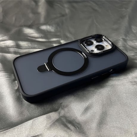 「V285」半透明 iphone14/13 magsafe対応ケース おすすめ iphone ケース スタンド 付き マット質感