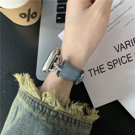 「V462」apple watchバンド おしゃれ メンズ 女性 アップル ウォッチ バンド デニム
