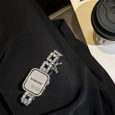 「V500」アップル ウォッチ キラキラ バンド 女性 人気 apple watch バンド かわいい 保護カバー付き