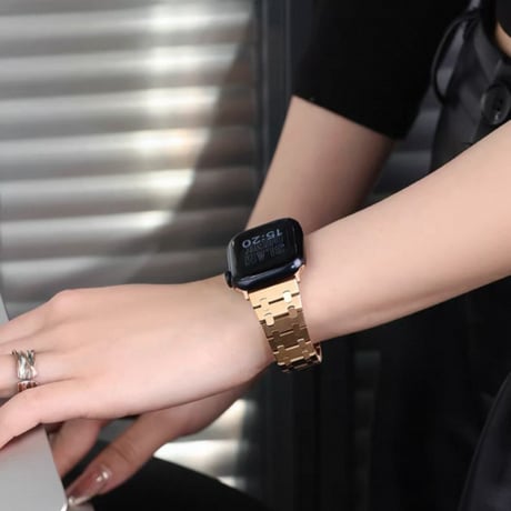 「V490」ステンレス apple watch バンド おしゃれ アップルウォッチバンド＋カバー2点セット  男女兼用