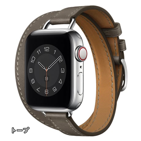 「V060」アップル ウォッチ バンド 二 重 巻き 細い apple watch series SE 7 8 Ultra 対応  レザーバンド  おしゃれ