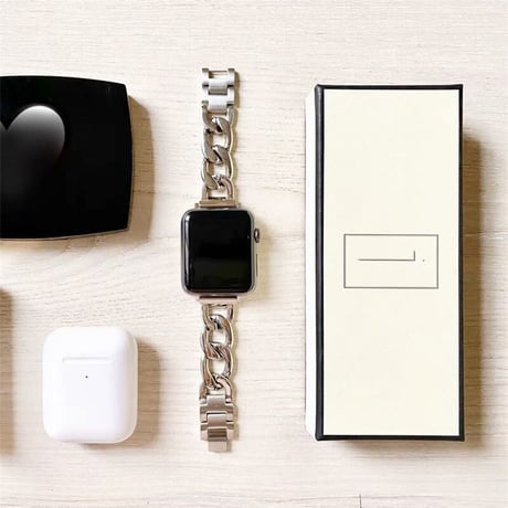 「V080」「apple watchケースセット」 アップル ウォッチ バンド チェーン ステンレス 高級