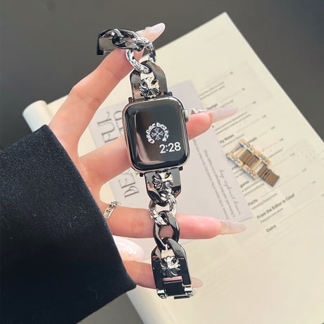 「V613」かっこいい アップル ウォッチ バンド ステンレス バイカラー apple watch バンド おしゃれ