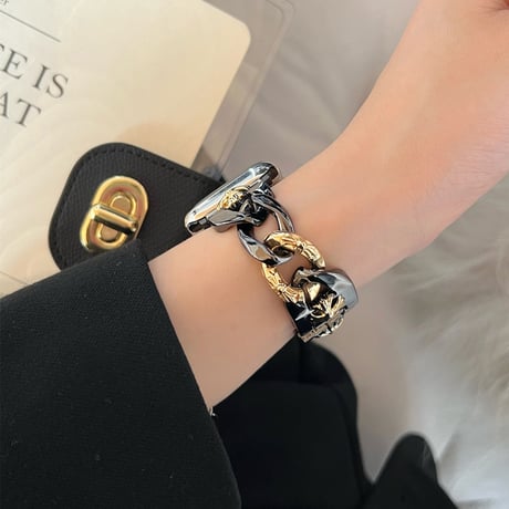 「V613」かっこいい アップル ウォッチ バンド ステンレス バイカラー apple watch バンド おしゃれ