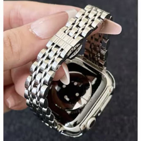 「V730」アップル ウォッチ ステンレス バンド apple watchバンド 女性 細め アップルウォッチカバー付き