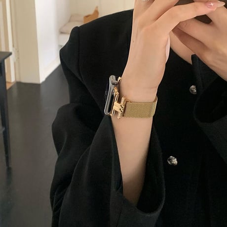 「V425」apple watch バンド 蒸れない アップルウォッチ ステンレス バンド メッシュ