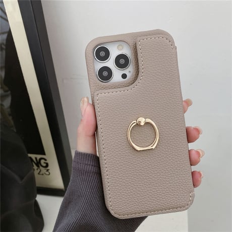 「V412」iphone ケース リング 付き おしゃれ スマホケース カード 入れる 韓国