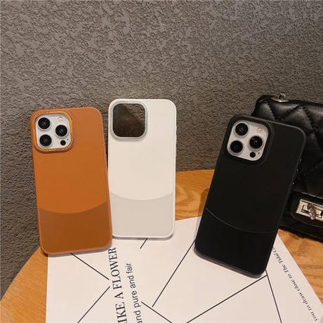 「V583」スマホケース バイ カラー iphone15/14 ケース シンプル おしゃれ