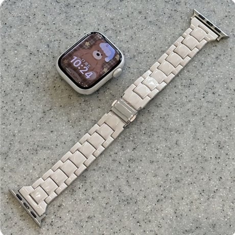 「V657」アップル ウォッチ バンド 樹脂 apple watch バンド 可愛い 軽い フレームカバー付き