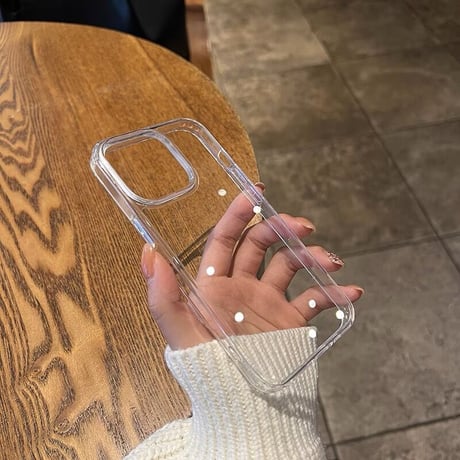 「V149」クリア iphone14/14promaxケース 耐衝撃 ハードケース 透明 アレンジ