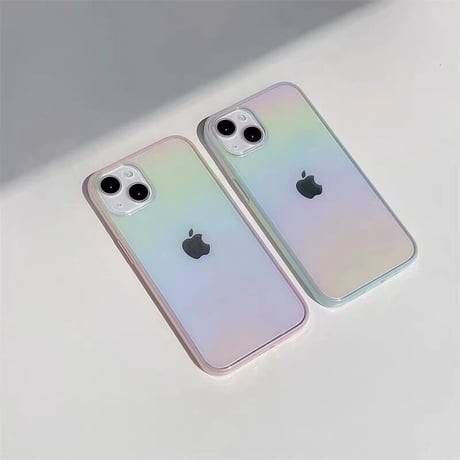 「V071」iphone14 クリア ケース オーロラ iphone13/12 series ケース おしゃれ