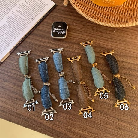 「V590」アップル ウォッチ バンド デニム apple watch バンド 可愛い ブレスレット