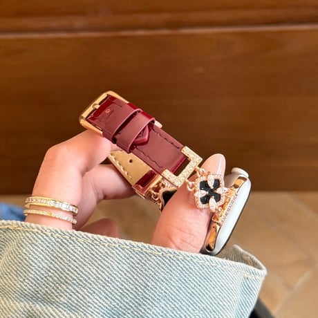 「V736」apple watch バンド かわいい 女性 アップルウォッチse/s10/11 交換ベルト おすすめ