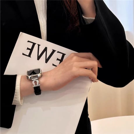 「V391」apple watch レザー バンド キラキラ アップル ウォッチ バンド 女性 人気 カバー付き